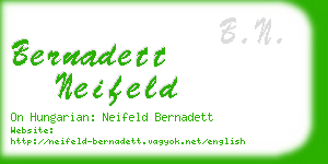 bernadett neifeld business card